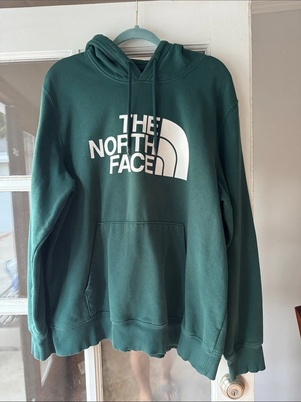 The North Face Men’s Deep Teal Pullover Hoodie with White Logo size xl